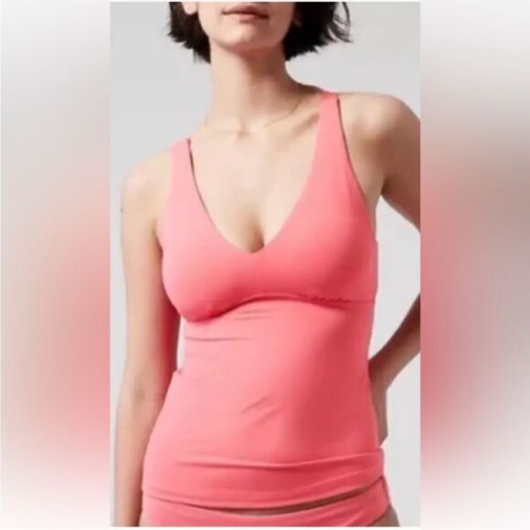 NWT Athleta Coral Plunge Tankini Swim Top! - Picture 1 of 7